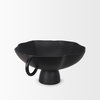 Radka Large Matte Black Metal Decorative Bowl, by Mercana, 19.69" length x 15.75" width x 8.25" height thumbnail 8