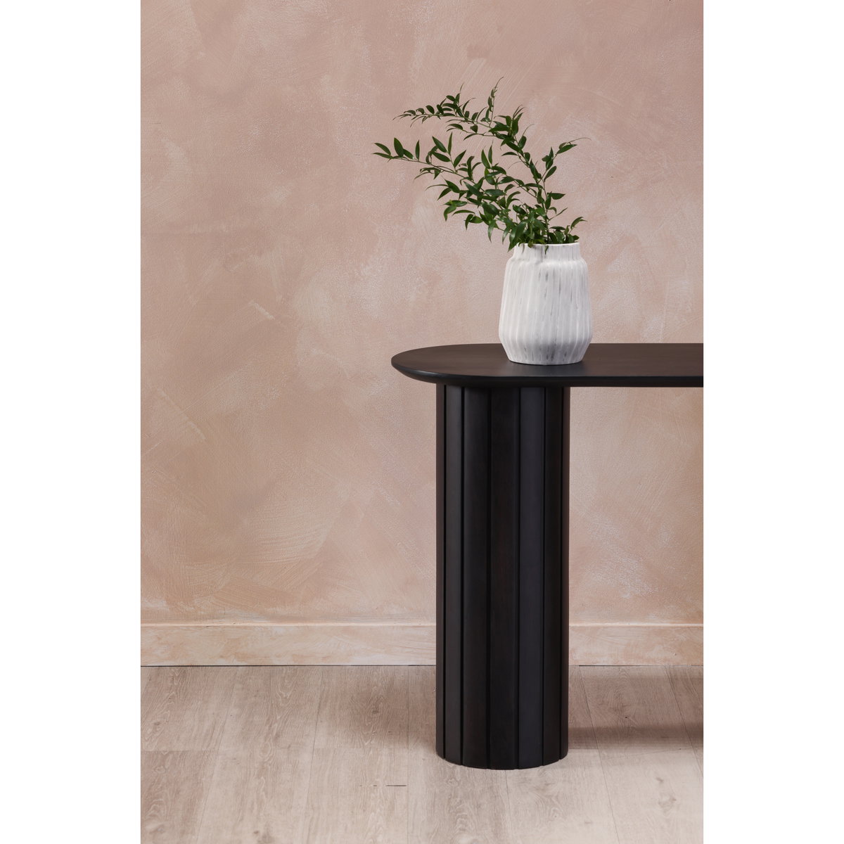 Povera Console Table Black, by Moe's Home, 54" width x 30" height x 16" depth View 6