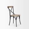 Etienne Cross Back Dining Side Chair | Light Brown Wood with Iron, Dining Chair by Mercana, 20.5" length x 19.5" width x 35.5" height thumbnail 8