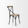 Etienne Light Brown Wood with Iron Metal Dining Chair, by Mercana, 20.5" length x 19.5" width x 35.5" height thumbnail 8