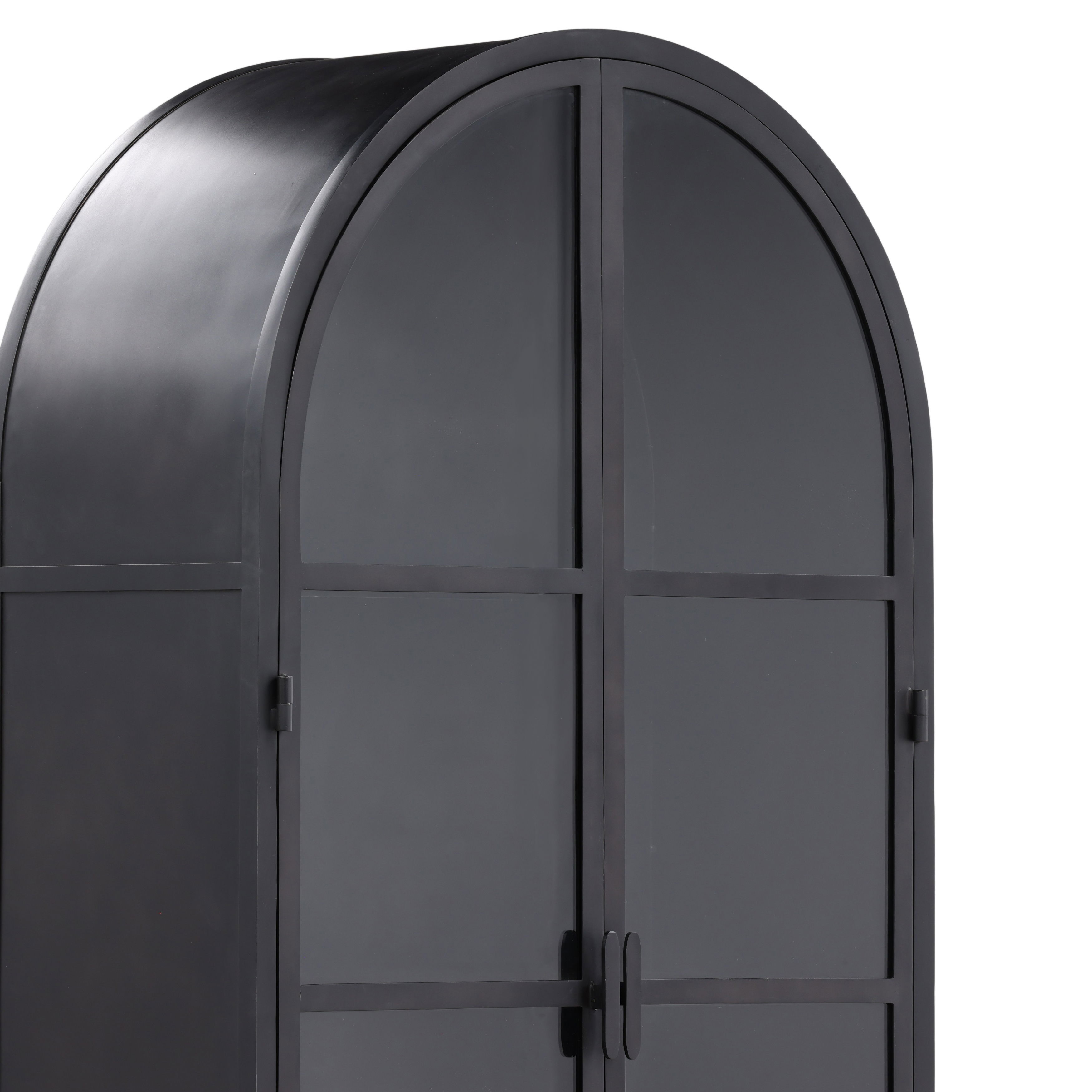 Kiera Cabinet Black, Cabinets & Sideboard by Dovetail, 32" width x 86" height x 16" depth View 7
