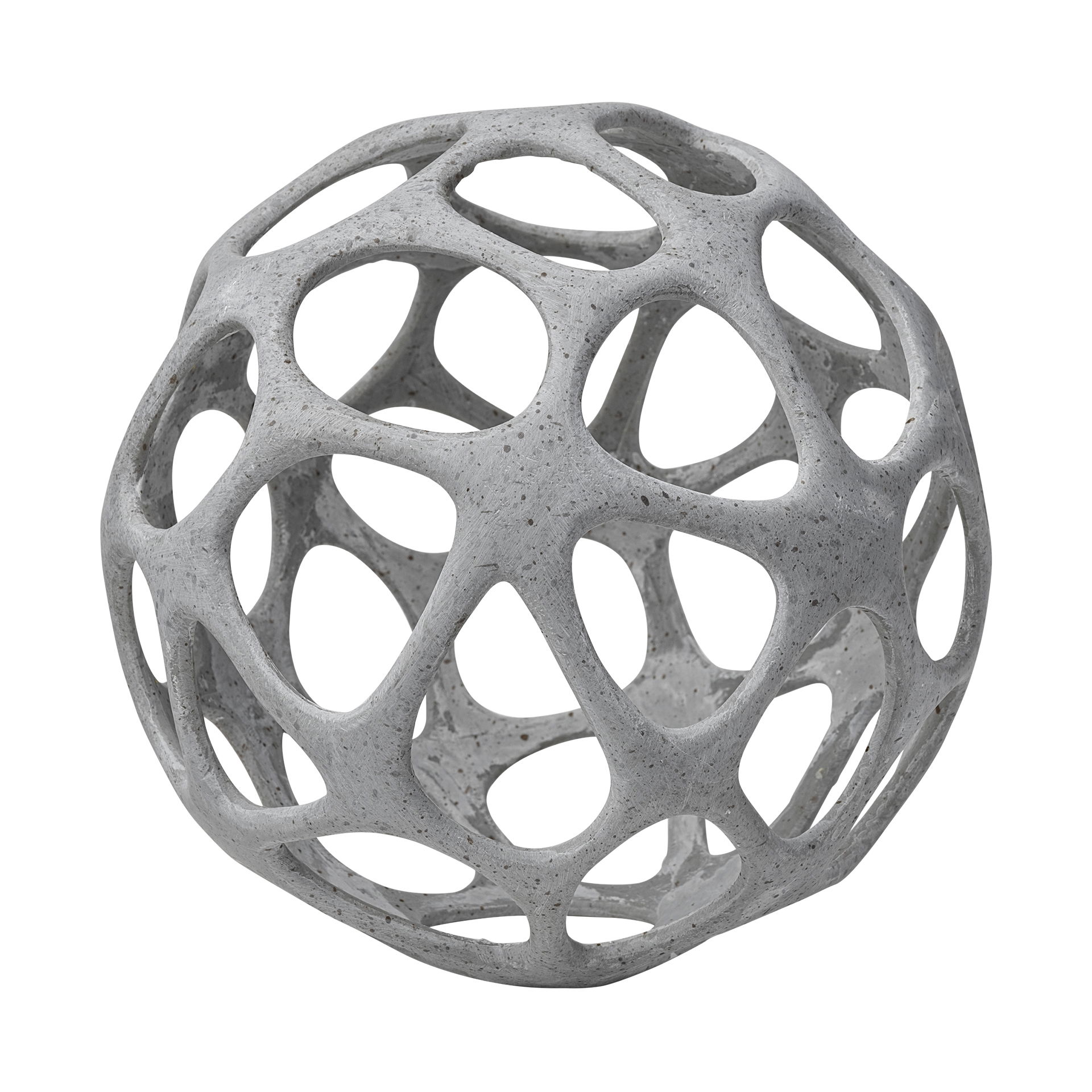 Spiro 7L x 7W Off-White Hollow Decorative Orb, Decorative Object by Mercana, 7.28" length x 7.28" width x 7.28" height View 1