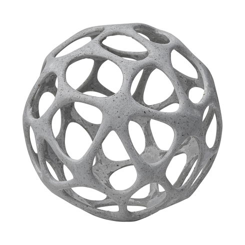 Spiro 7L x 7W Off-White Hollow Decorative Orb