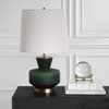 Trentino Dark Emerald Green Table Lamp, by Uttermost, 1'4" width x 2'4" height x 1'4" depth thumbnail 4
