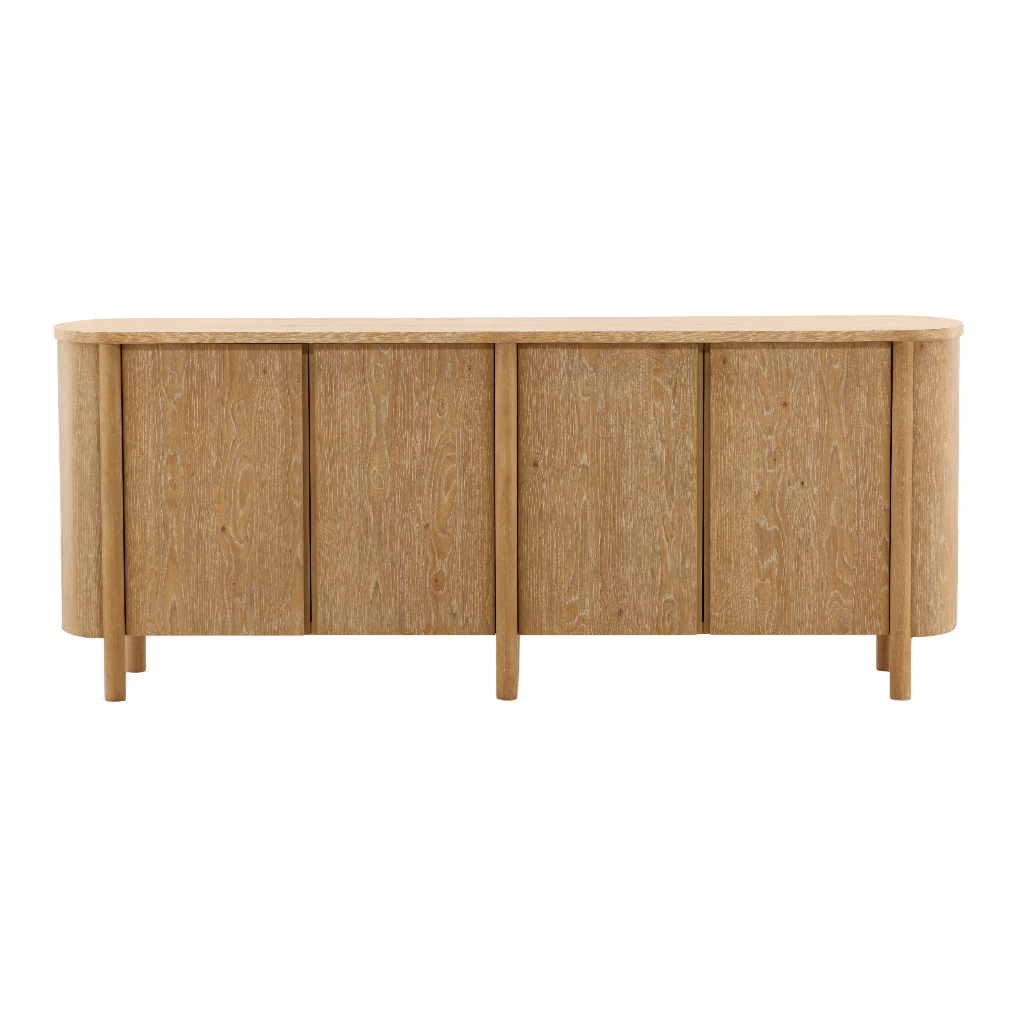 Raelyn Sideboard Natural, Sideboards & Buffet by Dovetail, 84.1" width x 34" height x 18.1" depth View 2