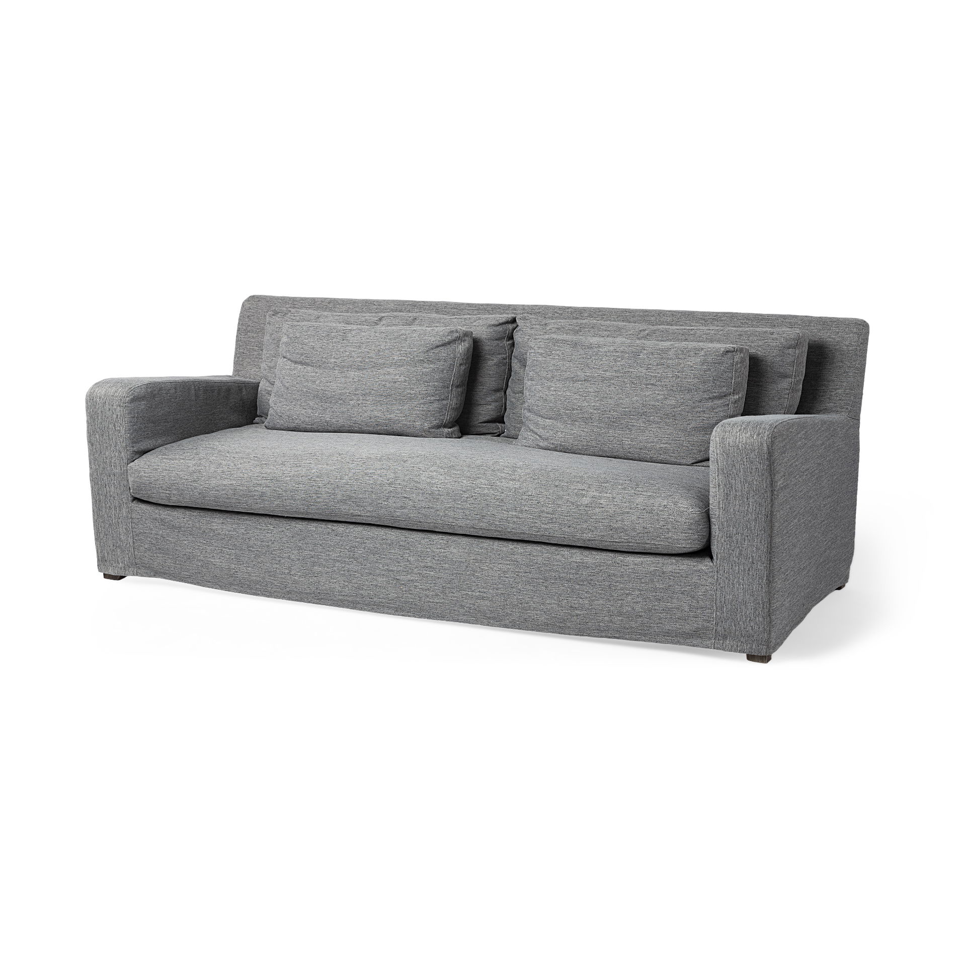 Denly II 92' Casterock Gray Slipcover Three Seater Sofa, Sofas & Sectional by Mercana, 93" length x 38" width x 35" height View 1