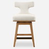 Klismos Off-White Fabric Counter Stool, Counter & Bar Stool by Uttermost, 20" width x 38.25" height x 21.5" depth thumbnail 1