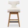 Klismos Off-White Fabric Counter Stool thumbnail 0