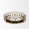 Lenore Round Metal/Mirror Tray Gold (Set of 2) thumbnail 2