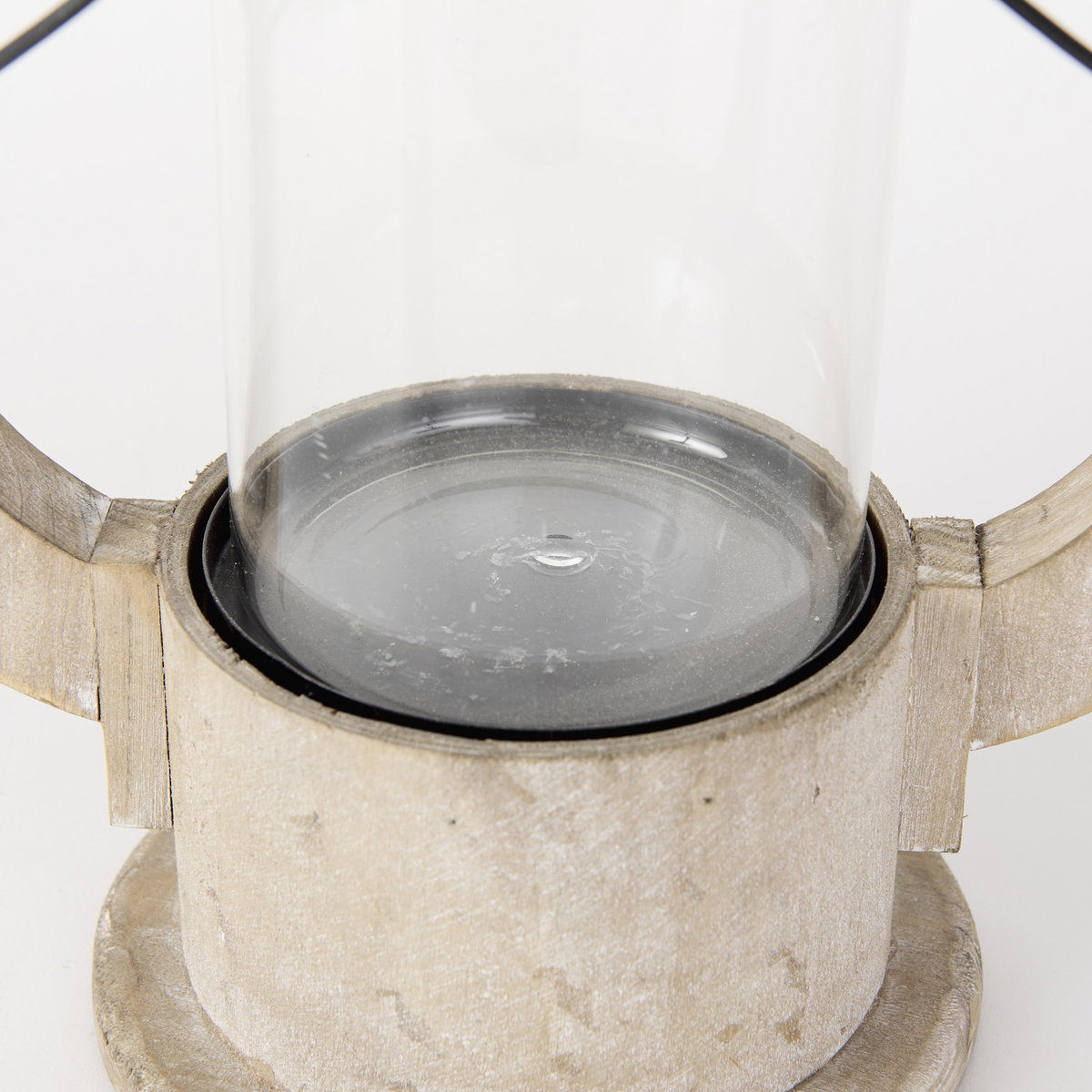 Zain II Large Brown Wooden Vintage Inspired Candle Holder Lantern, Lighting by Mercana, 11.42" length x 5.91" width x 25" height View 10