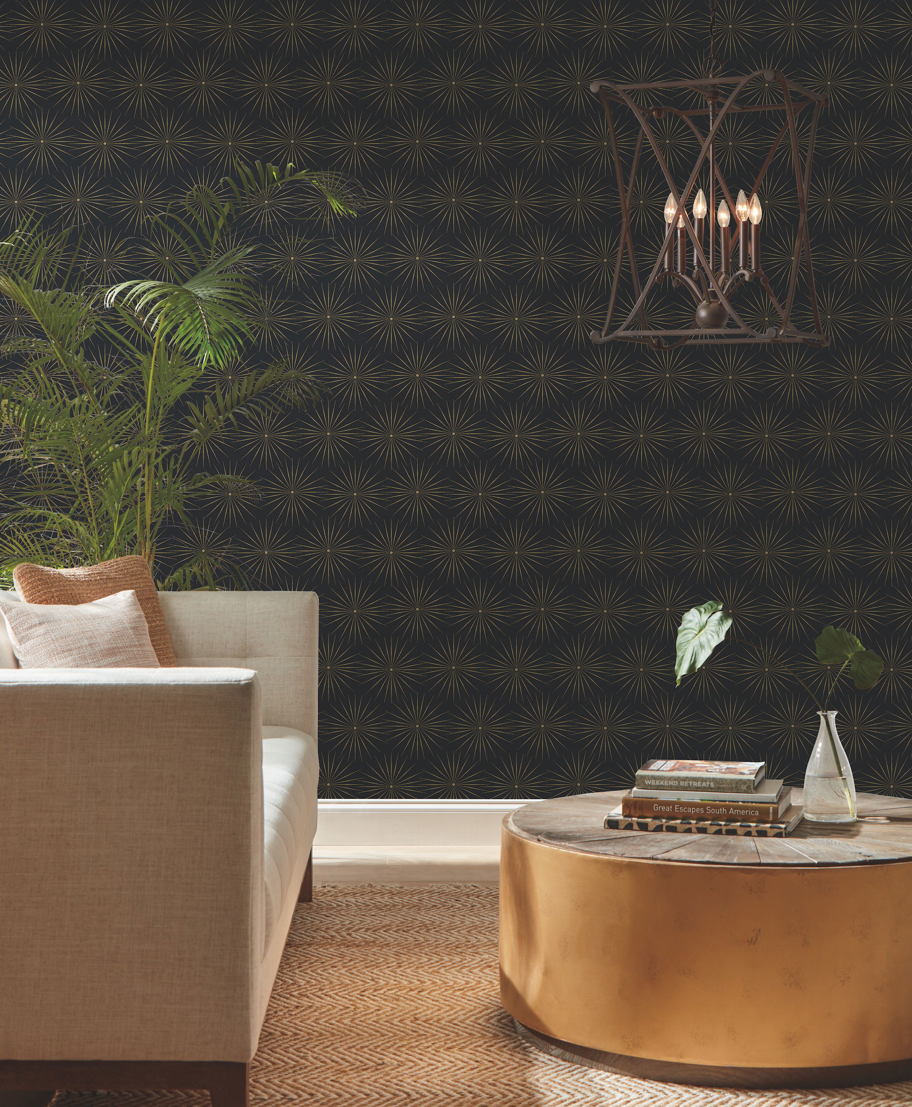 Starlight Black & Gold Wallpaper large image 