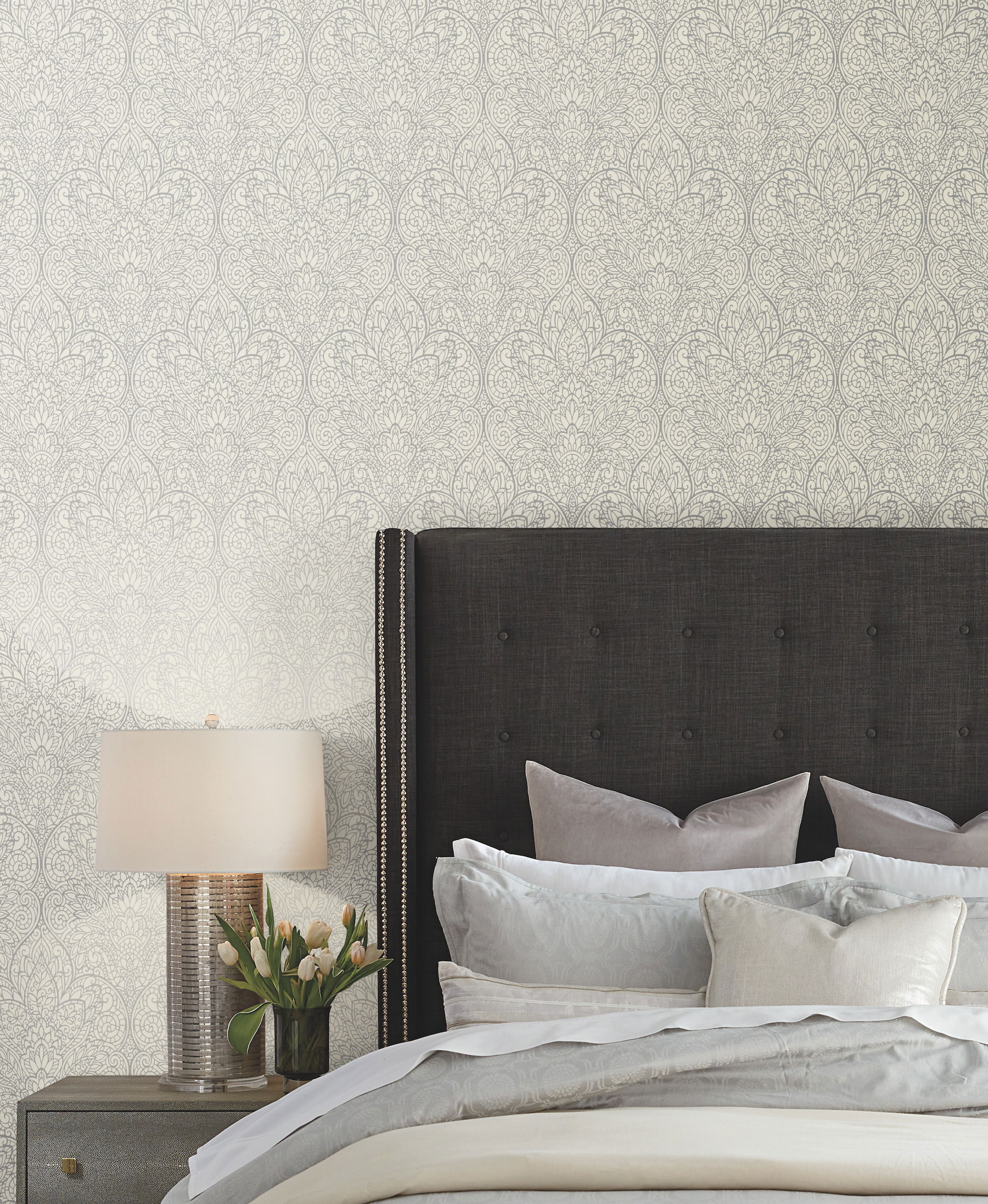 Paradise  Grey Metallic Wallpaper large image 