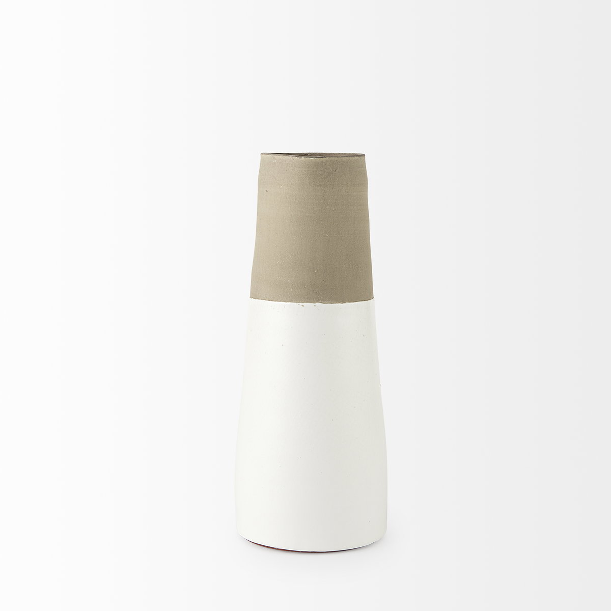 Garand Medium 15H Two-Toned White Natural Ceramic Jug, Decorative Jar by Mercana, 7.48" length x 5.12" width x 13.58" height View 6