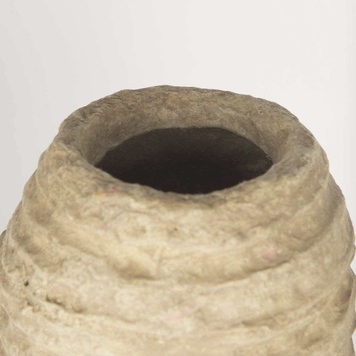 Kamli Large Beige Paper Mache Vase, by Mercana, 8" length x 8" width x 18" height View 7
