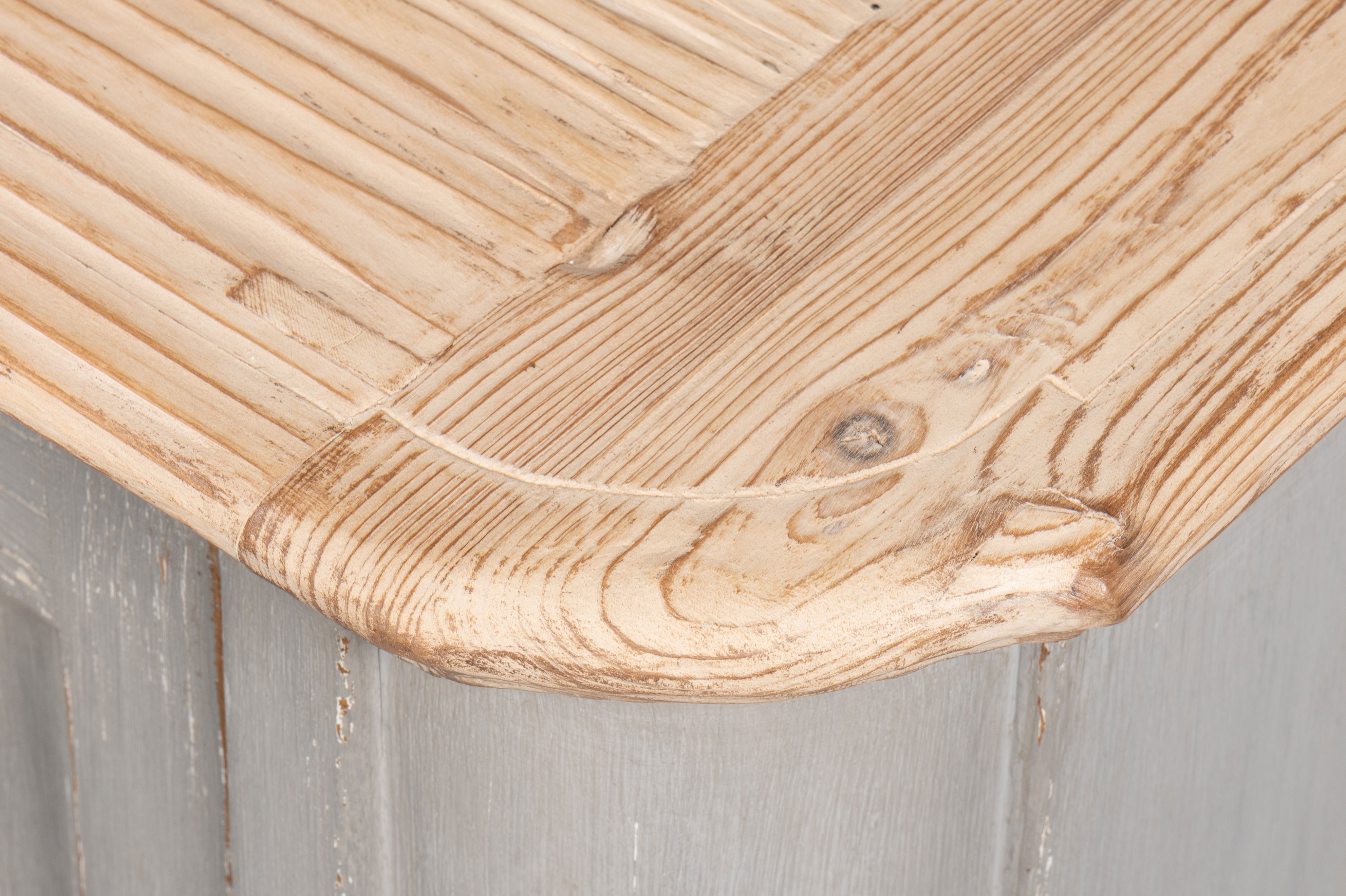 Karlsson Antique Swedish Grey Sideboard, Cabinets & Sideboard by Sarreid, 119" length x 20" width x 36" height View 12