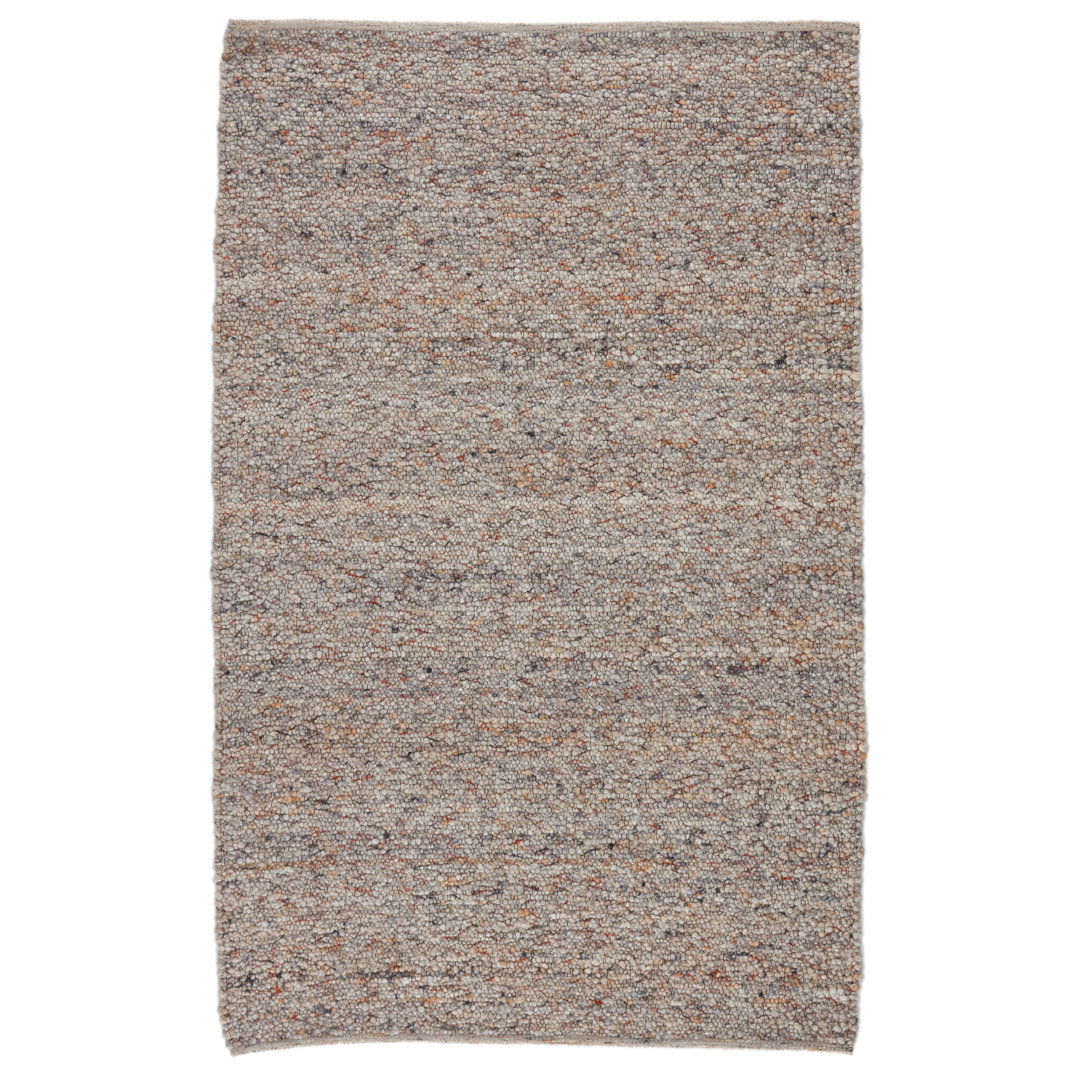Jaipur Living Hadren QTM02 Handmade Solid Light Gray and Tan Area Rug (5'x8') large image 