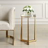 Midas Antique Gold Accent Table, Furniture by Uttermost, 13.5" width x 24.25" height x 13.5" depth thumbnail 4