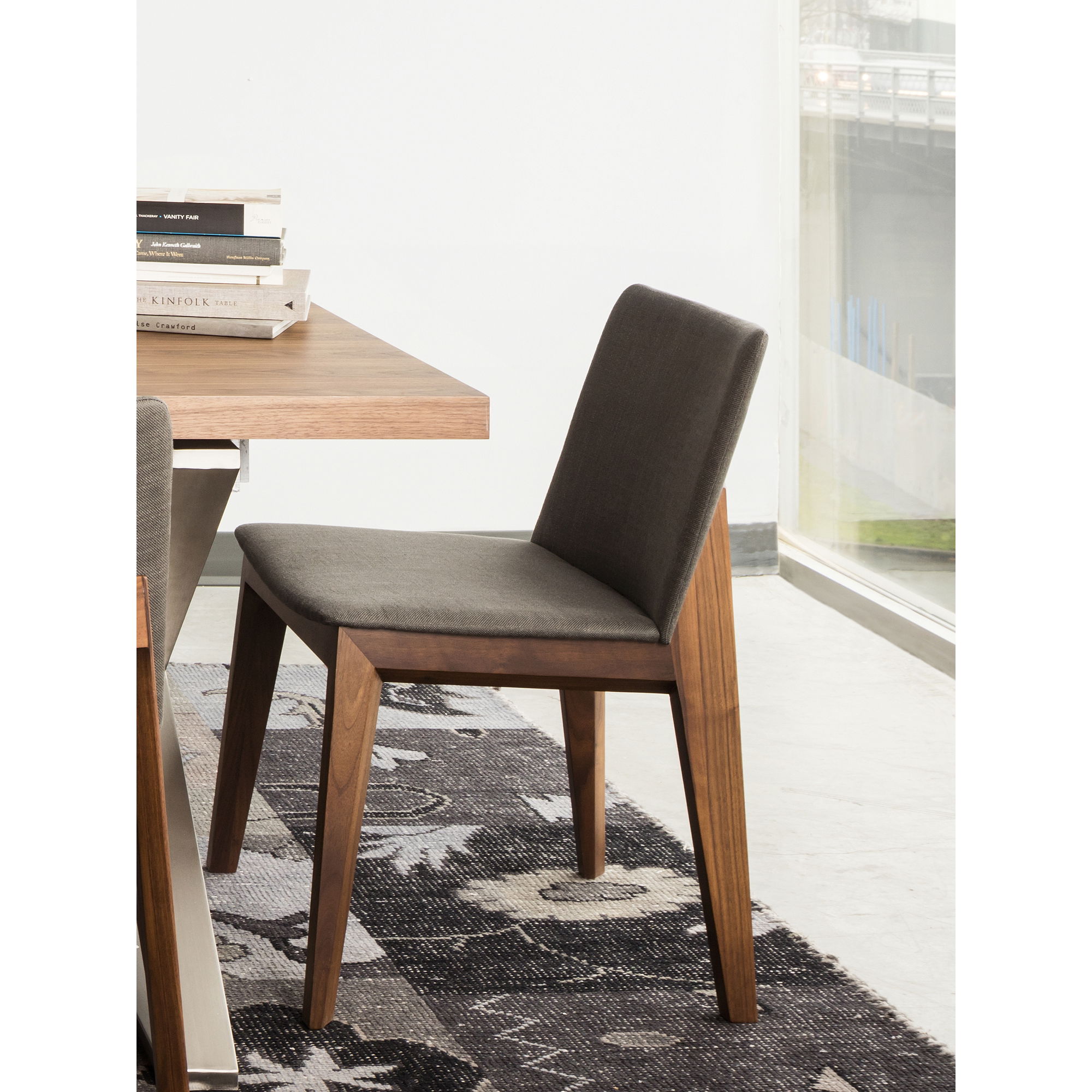 Deco Dining Chair Dark Grey - Set Of Two, by Moe's Home, 21" width x 31" height x 21" depth View 7