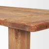 Stetson 94.5' Rectangular Natural Brown Wood Dining Table, by Mercana, 94.5" length x 39" width x 30" height thumbnail 9