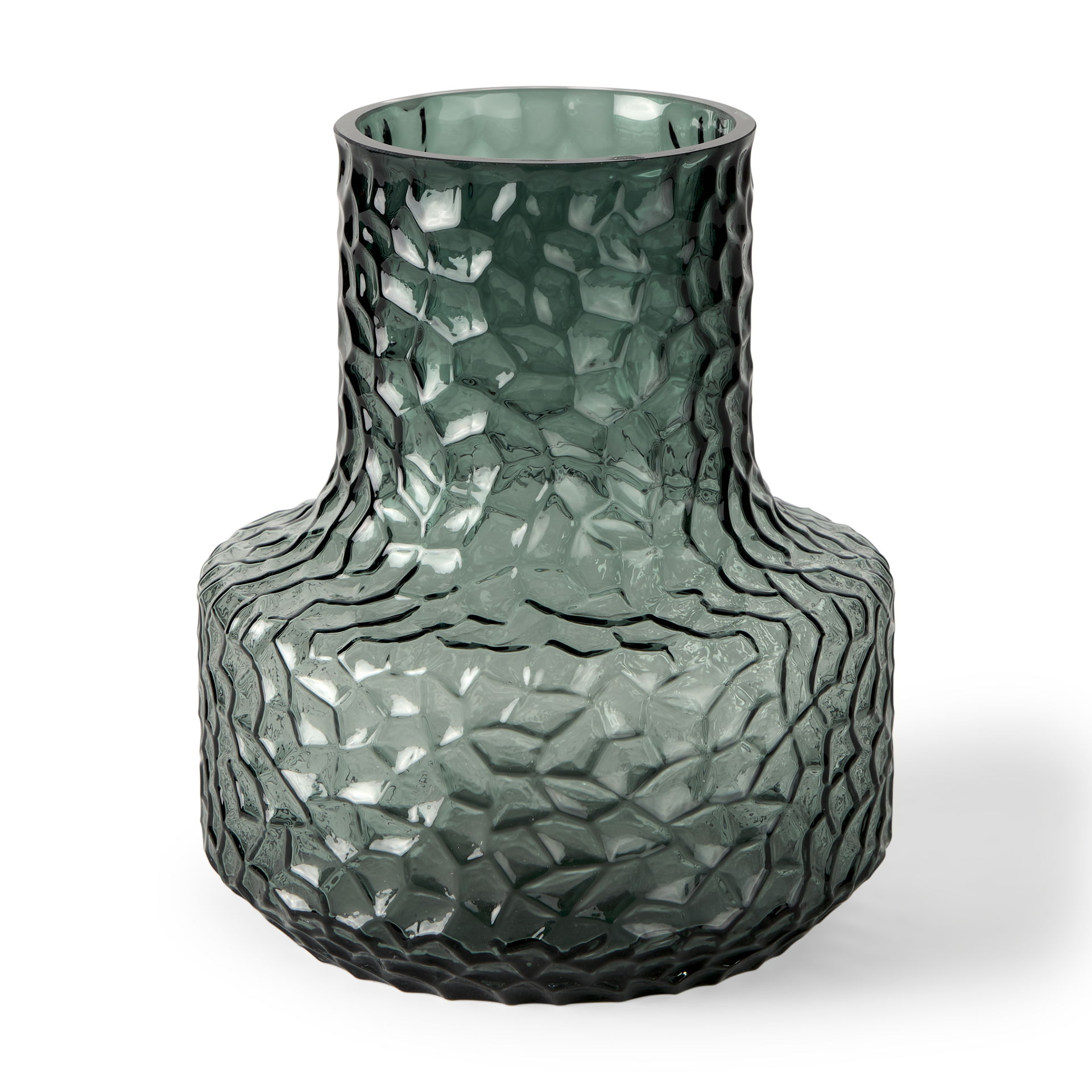 Jolene Short Green Glass Vase large image 