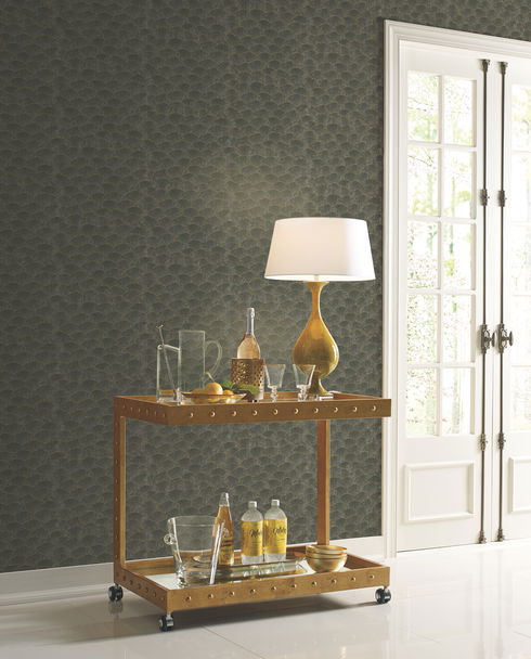 Luminous Gingko Grey Wallpaper