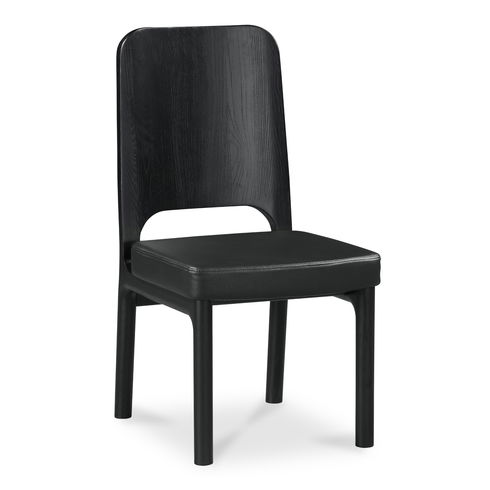 Kerr Dining Chair Vegan Leather Black-set Of Two