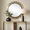 Toluca Round Brass Mirror, by Uttermost, 45" width x 45" height x 1.25" depth thumbnail 2