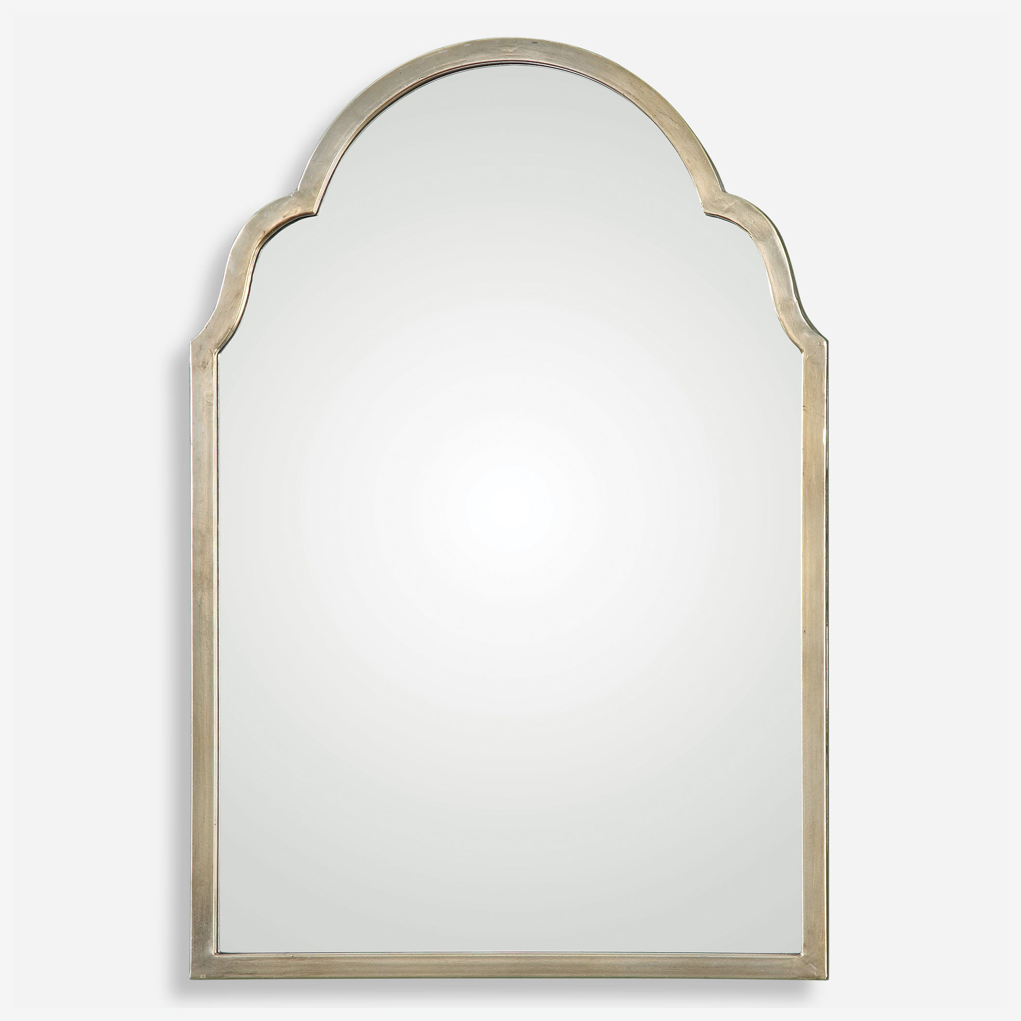 Brayden Petite Silver Arch Mirror large image 