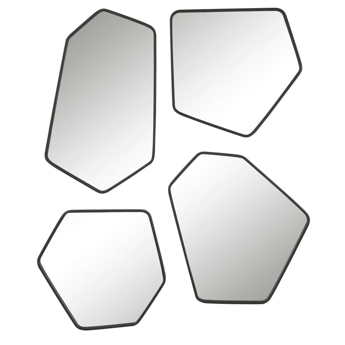 Linneah Black Mirrors Set/4, by Uttermost, 12.12" width x 20.12" height x 1" depth View 1