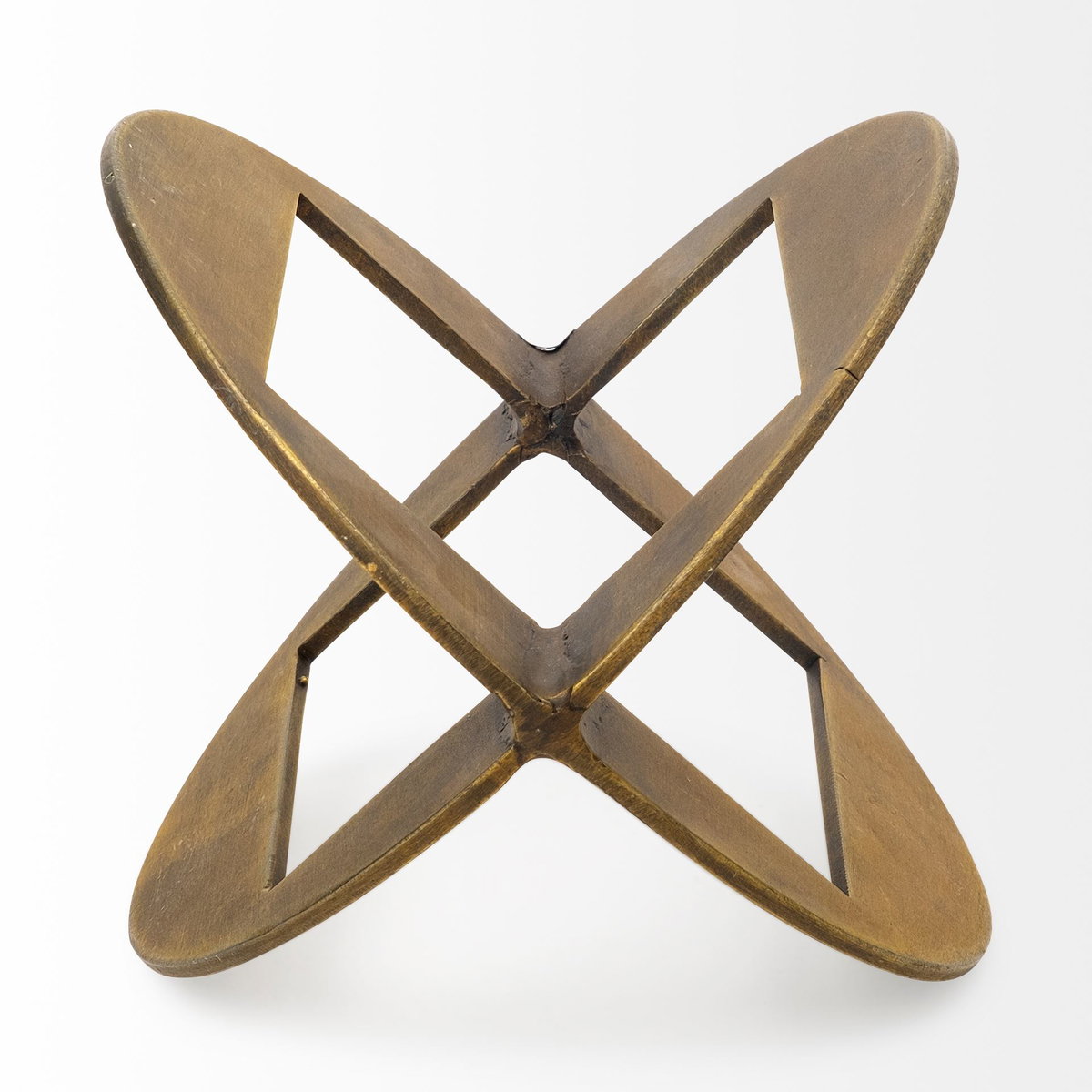 Cusco I (Small) 5L x 5W Gold Geometric Decorative Object, by Mercana, 5" length x 5" width x 5.5" height View 5