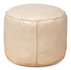Soccerball Stool, Taupe Leather, Seating by Sarreid, 22" length x 22" width x 18" height thumbnail 2