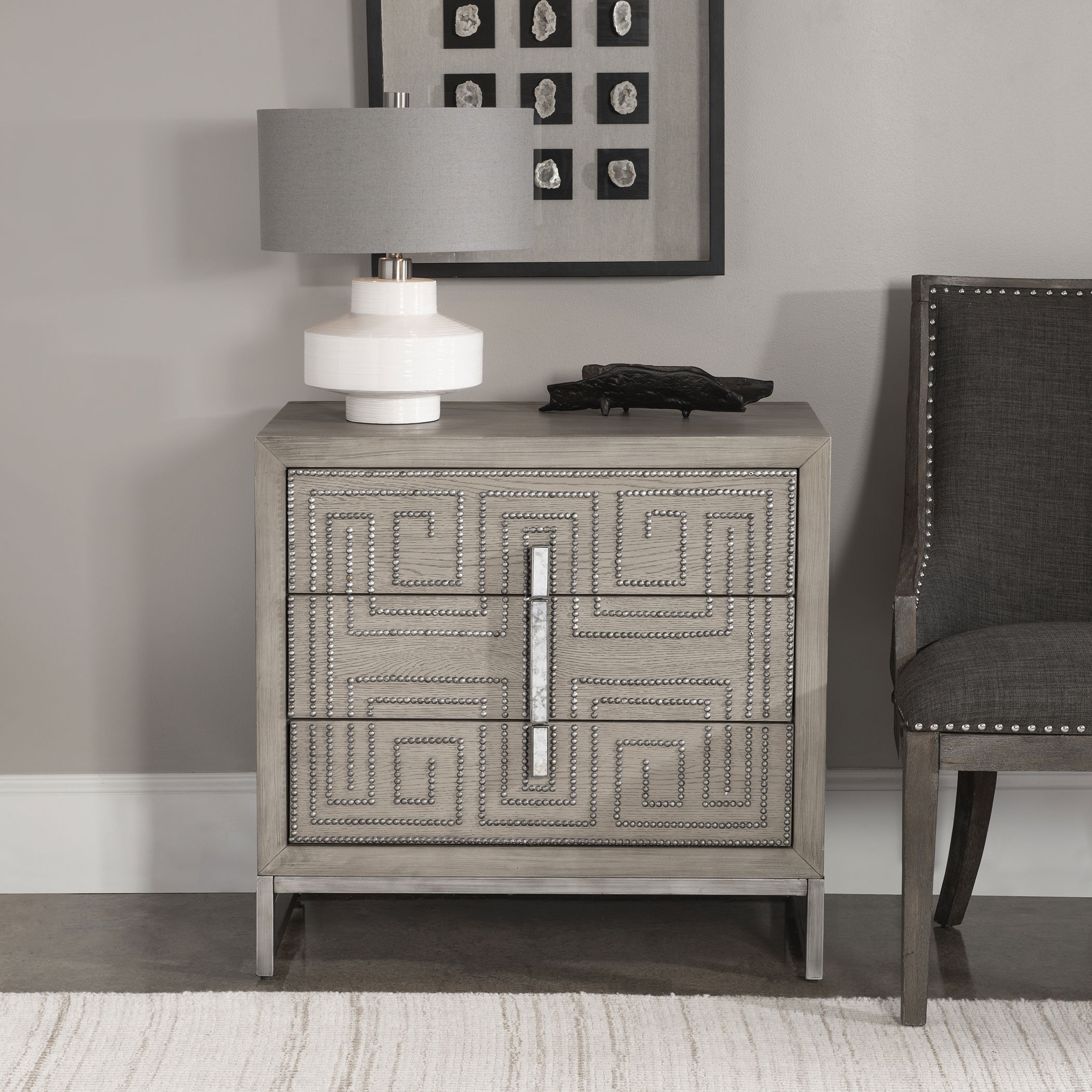 Devya Gray Oak Accent Chest large image 