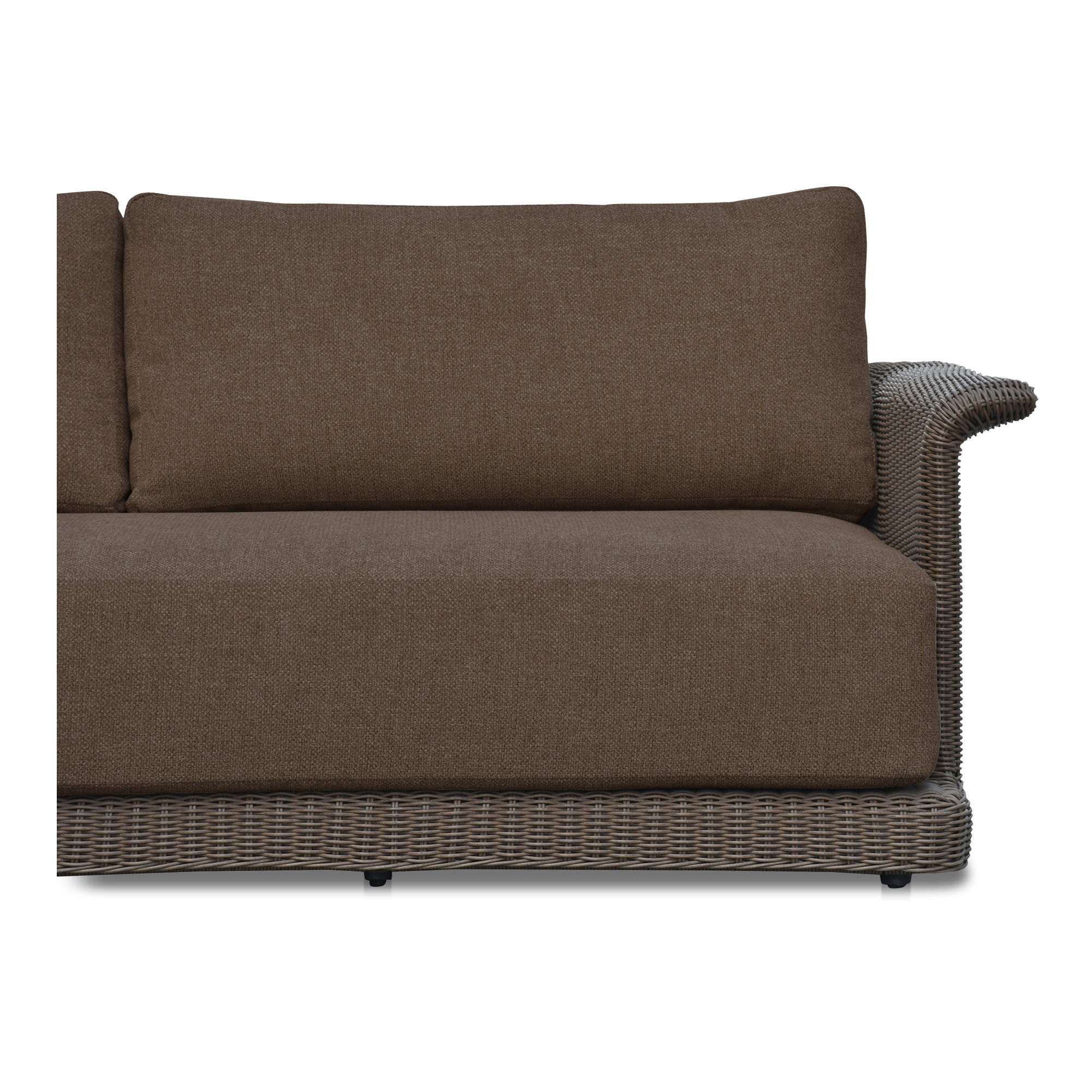 Meredith Outdoor Sofa Brown, Sofas & Sectional by Moe's Home, 90.55" width x 30" height x 38.43" depth View 5
