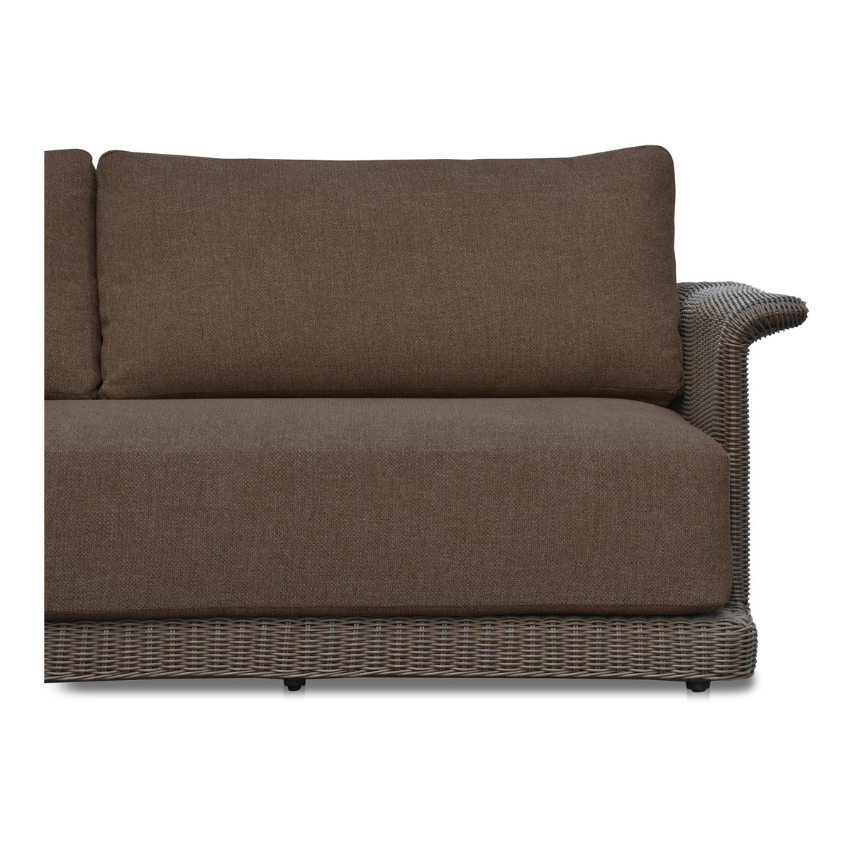 Meredith Outdoor Sofa Brown, Sofas & Sectional by Moe's Home, 90.55" width x 30" height x 38.43" depth View 5