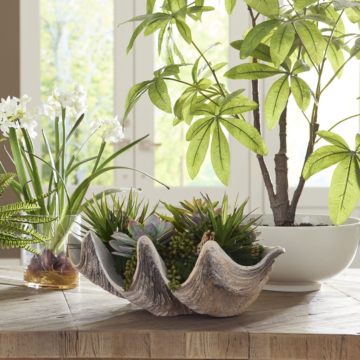 Seaside Breeze Succulents, Artificial Plants & Flower by Uttermost, 23" width x 10" height x 14" depth View 2