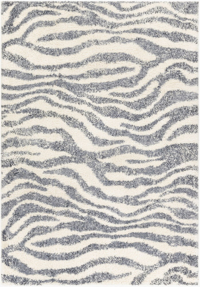 Puffy Shag Machine Woven Rug, by Surya, 1'3.75" length x 1'3.75" width