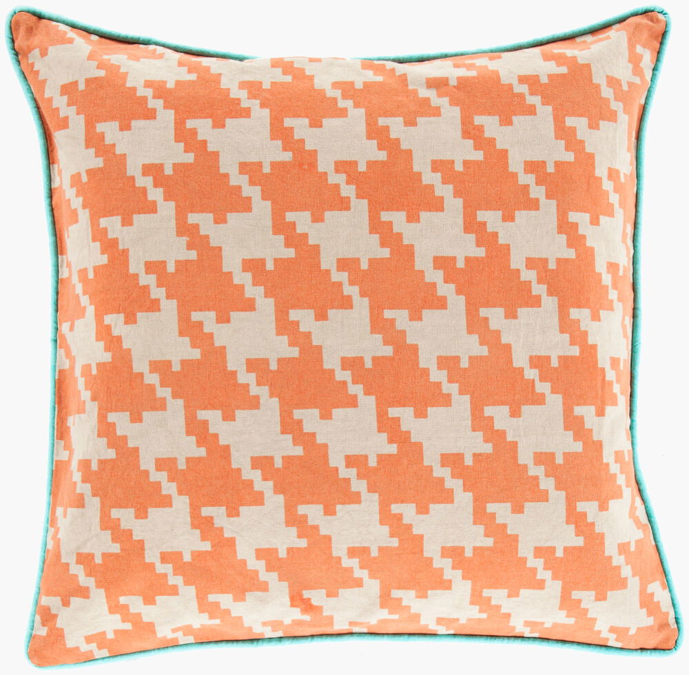 Houndstooth Accent Pillow, Decorative Pillow by Surya, 22" length x 22" width