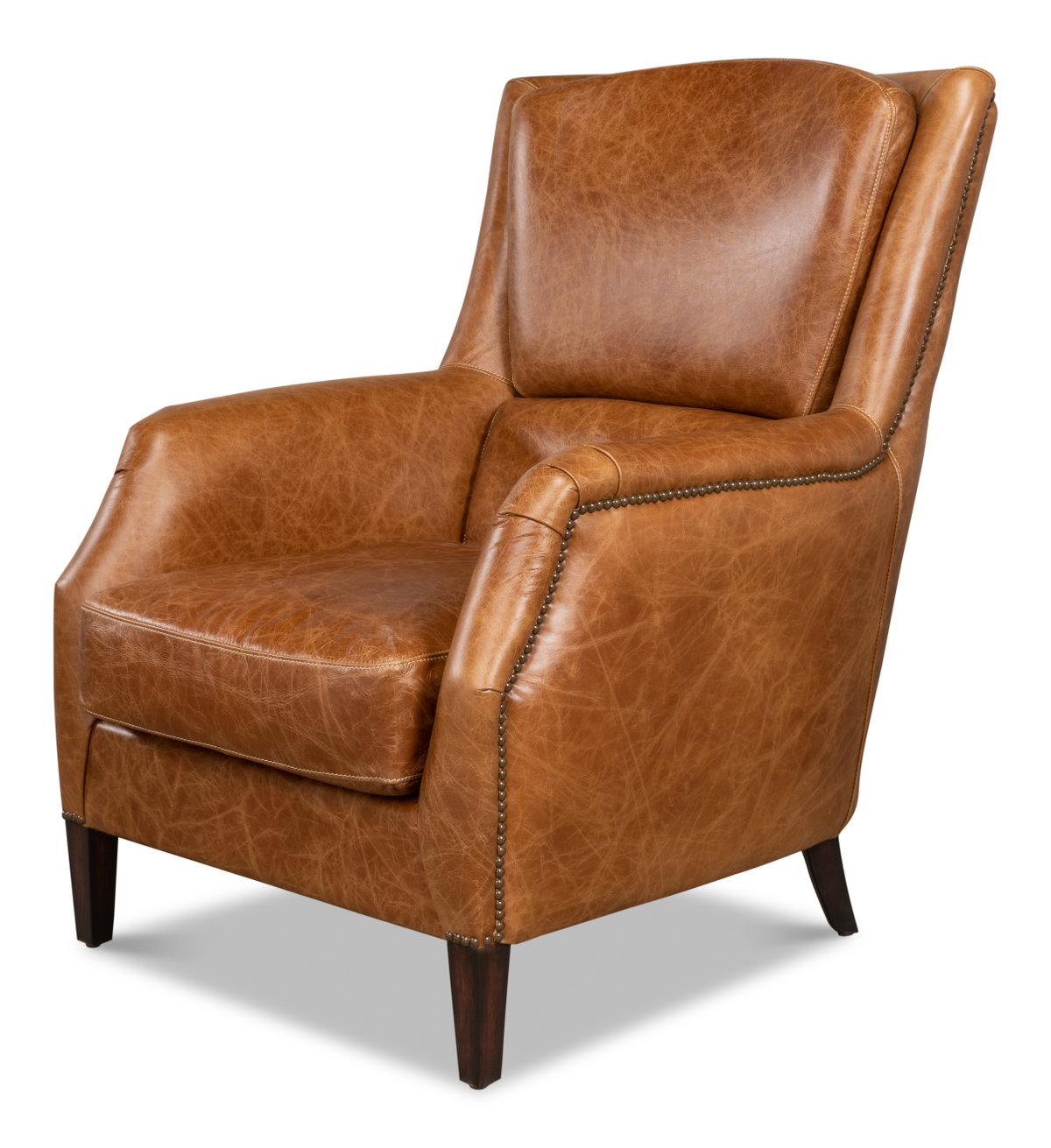 Baker Arm Chair, by Sarreid, 3'3" length x 2'6" width x 3'5" height View 1