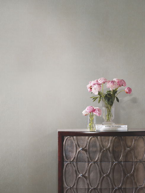 Oasis Silver Metallic Wallpaper