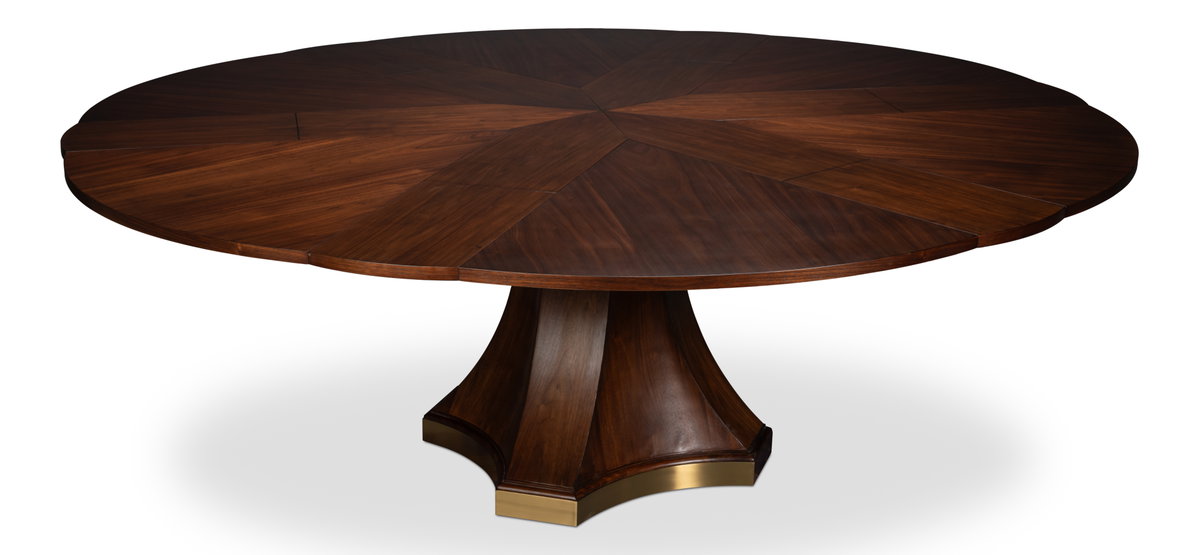 Chelsea Jupe Dining Table Large, by Sarreid, 5'6" length x 5'6" width x 2'6" height View 8