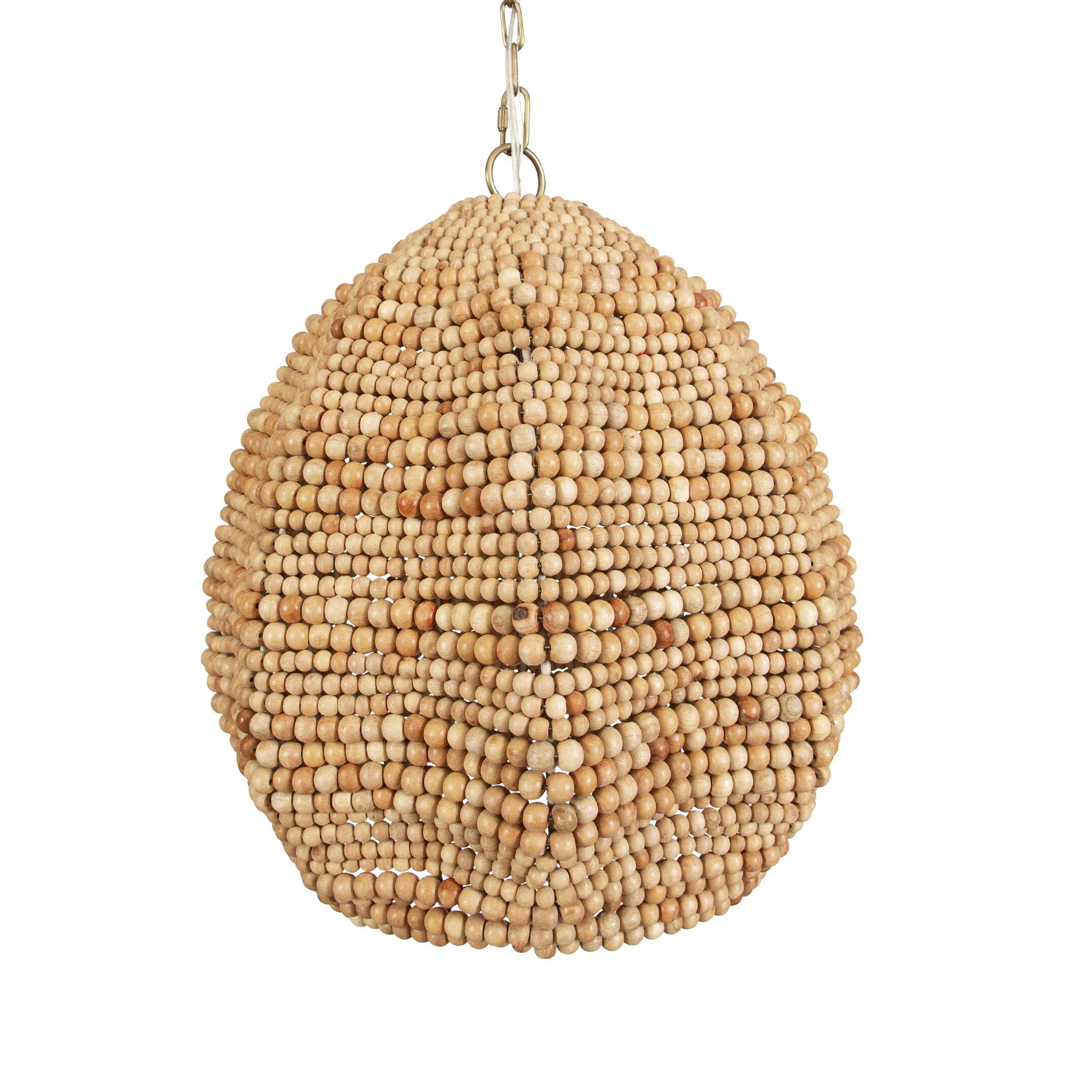 Kauri 1 Light Wooden Bead Pendant large image 
