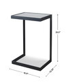 Windell Cantilever Accent Table, Side & End Table by Uttermost, 16.5" width x 25.5" height x 12.25" depth thumbnail 3