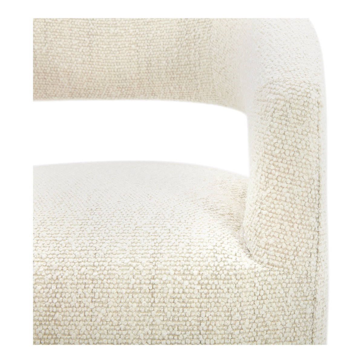 Barrow Rolling Dining Chair White Mist, by Moe's Home, 25.5" width x 32.25" height x 25.5" depth View 7
