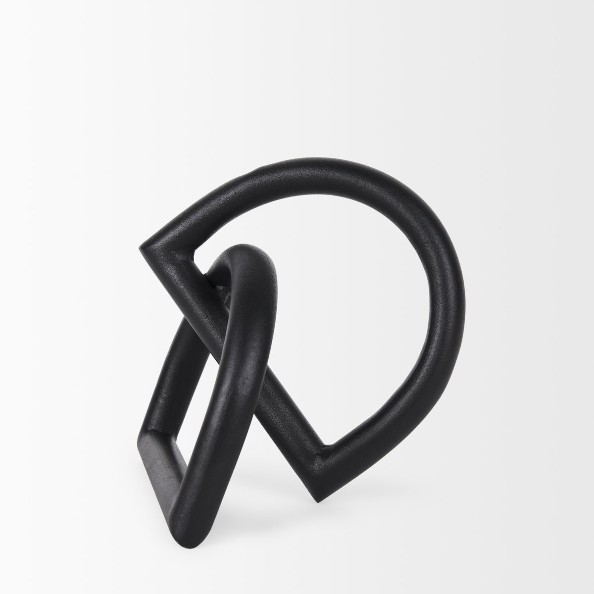 Locke Small Matte Black Metal Decorative Object, by Mercana, 5.12" length x 4.72" width x 5.31" height View 4