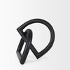 Locke Small Matte Black Metal Decorative Object, by Mercana, 5.12" length x 4.72" width x 5.31" height thumbnail 4