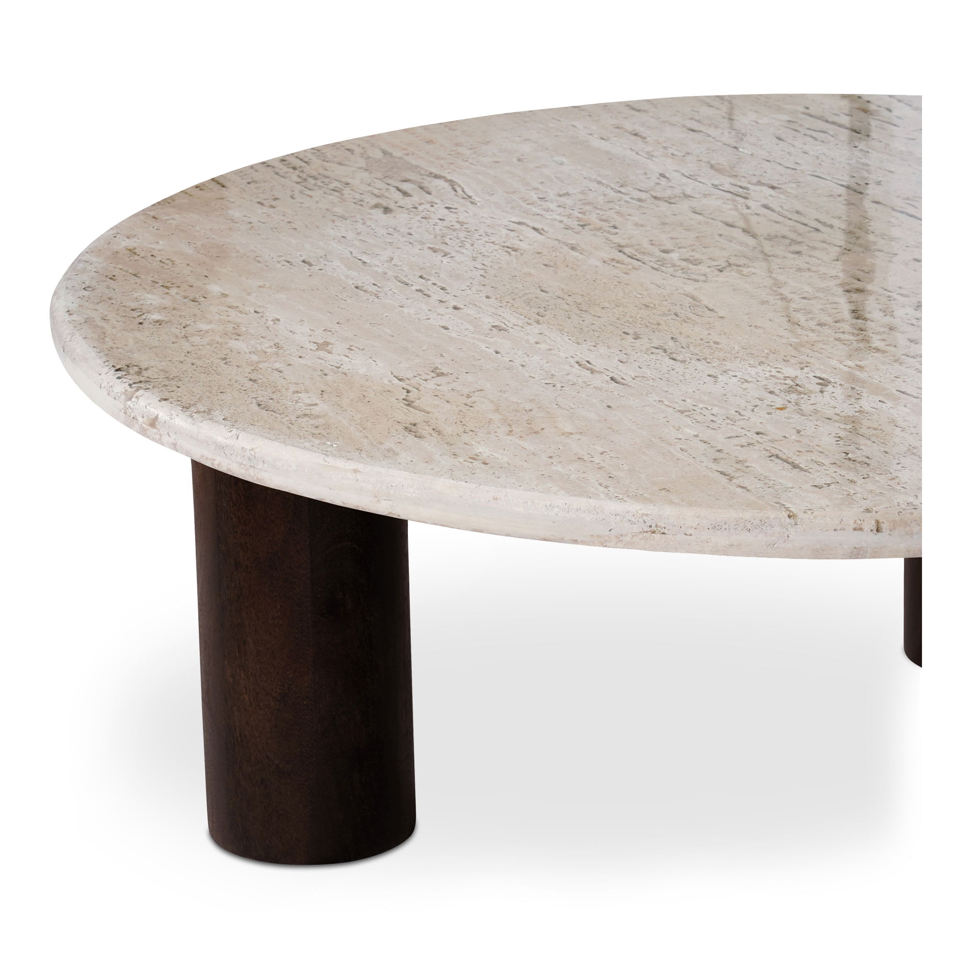 Landon Coffee Table Beige Travertine, by Moe's Home, 42" width x 16.14" height x 42" depth View 7