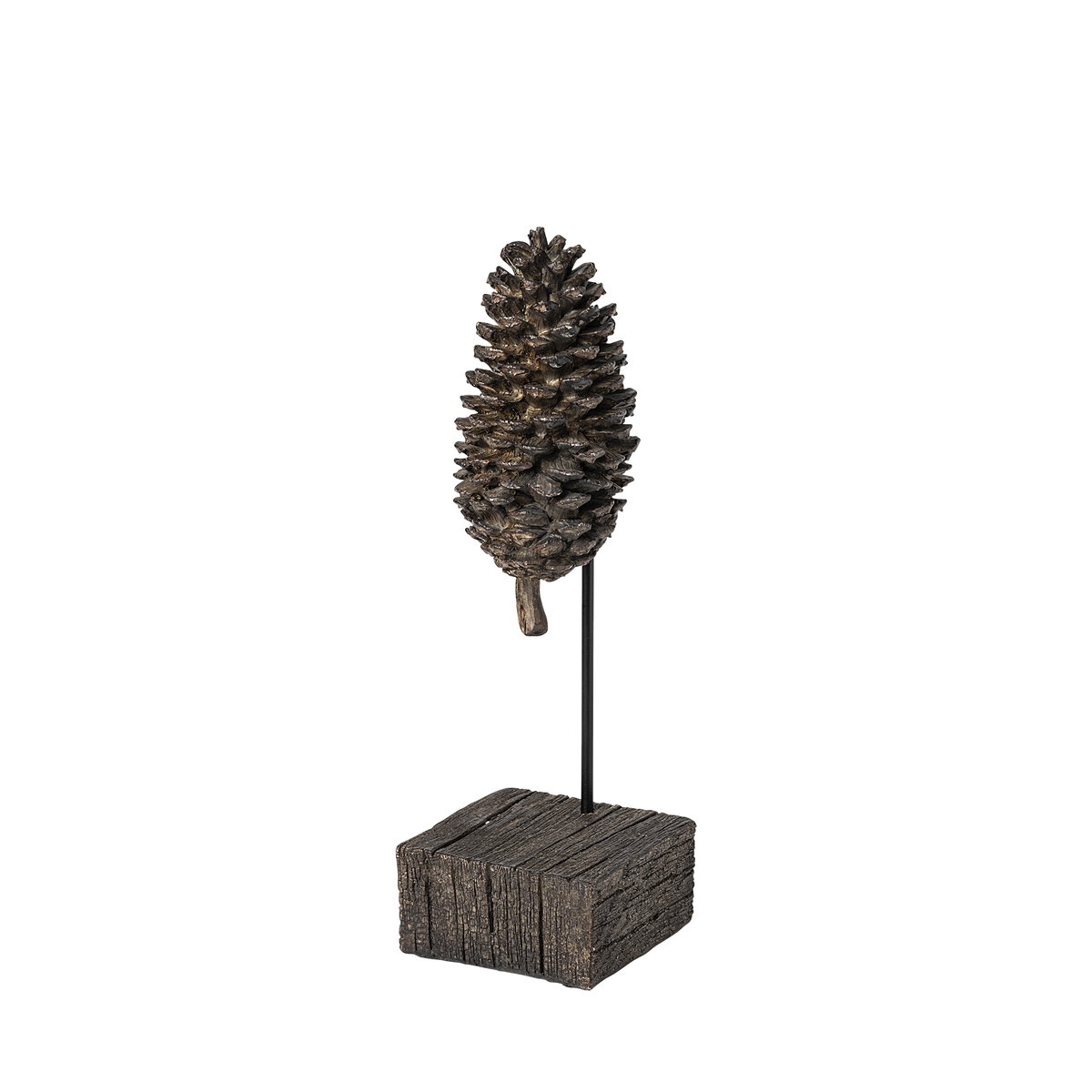 Pinterra (Small) 4L x 4W Brown Resin Pinecone Replica, Decorative Object by Mercana, 3.94" length x 3.94" width x 11.02" height View 1