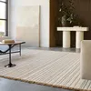 Bandera Handmade Solid Cream/Beige Area Rug (8'X10') thumbnail 3