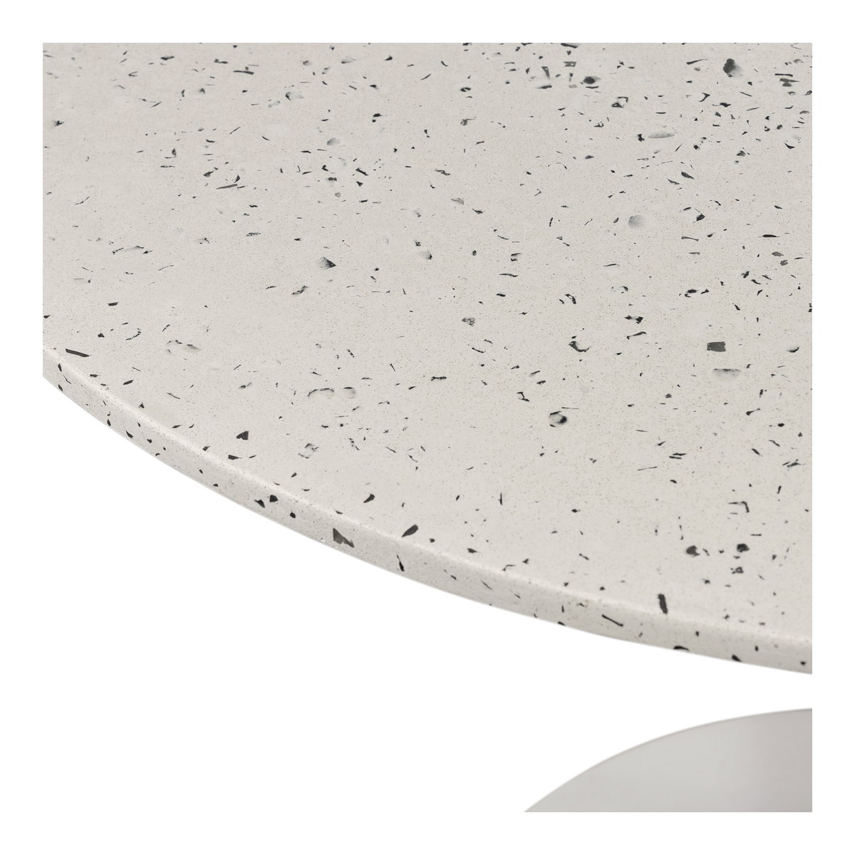Tuli Outdoor Cafe Table White Terrazzo, Outdoor Table by Moe's Home, 3'3.4" width x 2'5.9" height x 3'3.4" depth View 4