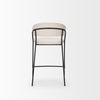 Carolyn Counter Stool with Oatmeal Fabric & Matte Black Metal thumbnail 4